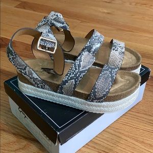 Women’s snakeskin sandals